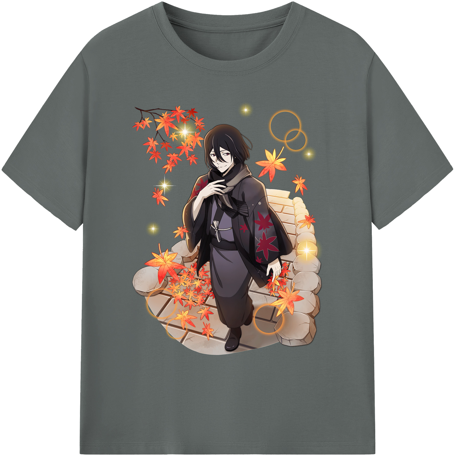（画像用） 文豪ストレイドッグス Bungo Stray Dogs 綿100％ メンズ半袖Tシャツ｜肌触りやわらか＆通気性